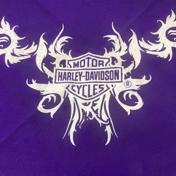 Harley-Davidson Motorcycles Bandana Scarf Headband Handkerchief Vintage Y2K - Picture 4 of 7